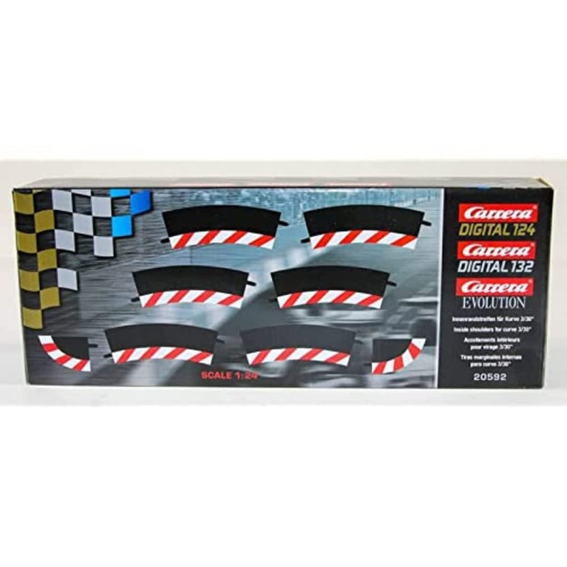 Carrera- Cars, Disney, Pixar Borde Interior para Curva 3/30° (6), Piezas Finales (2), Multicolor (20020592