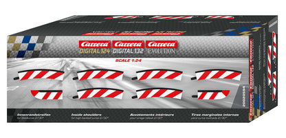 Carrera- Borde Interior para Curva pronunciada 2/30° (6), Piezas Finales (2), Multicolor, Talla única (20020594