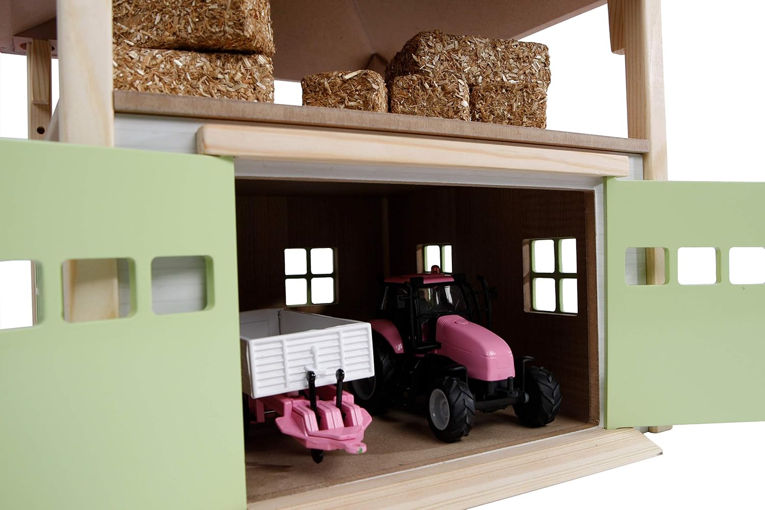 Kids Globe Horses Heuschober (Scheune aus Holz, mit Speicher, Maßstab 1:32) 610085