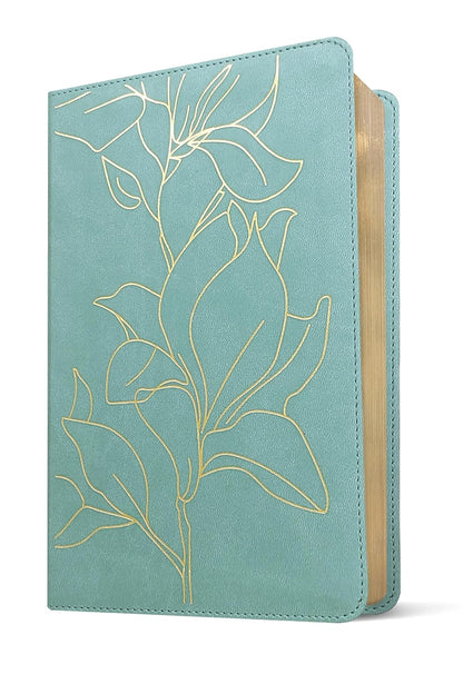 NLT Student Bible, Thinline Reference, Filament Enabled (Leatherlike, Tropical Iris Teal Blue, Red Letter)