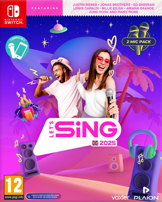 Let's Sing 2025 2 Mic Pack - UK Edition (Nintendo Switch
