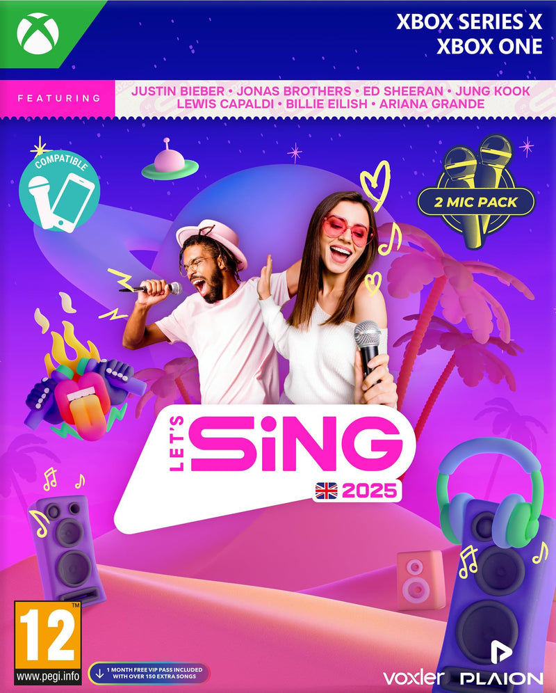Let's Sing 2025 2 Mic Pack - UK Edition (Xbox Series X)