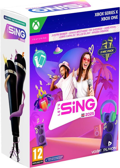 Let's Sing 2025 2 Mic Pack - UK Edition (Xbox Series X)