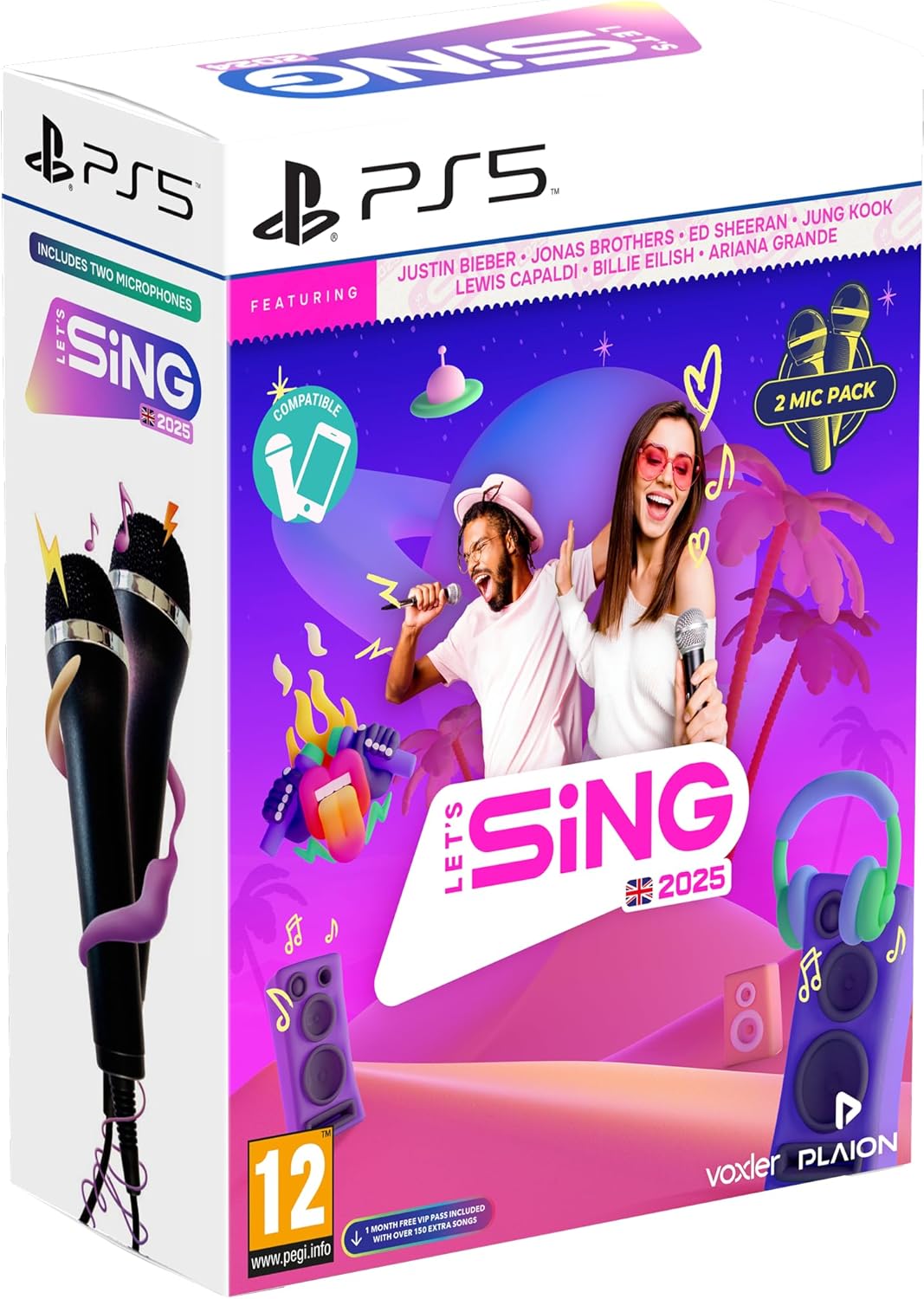 Let's Sing 2025 2 Mic Pack - UK Edition (Playstation 5