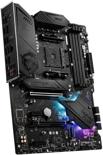 MSI MPG B550 GAMING PLUS Motherboard ATX - Supports AMD Ryzen 3rd Gen Processors, AM4, DDR4 Boost (4400MHz/OC), 1x PCIe 4.0/3.0 x16, 1x PCIe 3.0 x16, 1x M.2 Gen4 x4, 1x M.2 Gen3 x4, Gigabit LAN