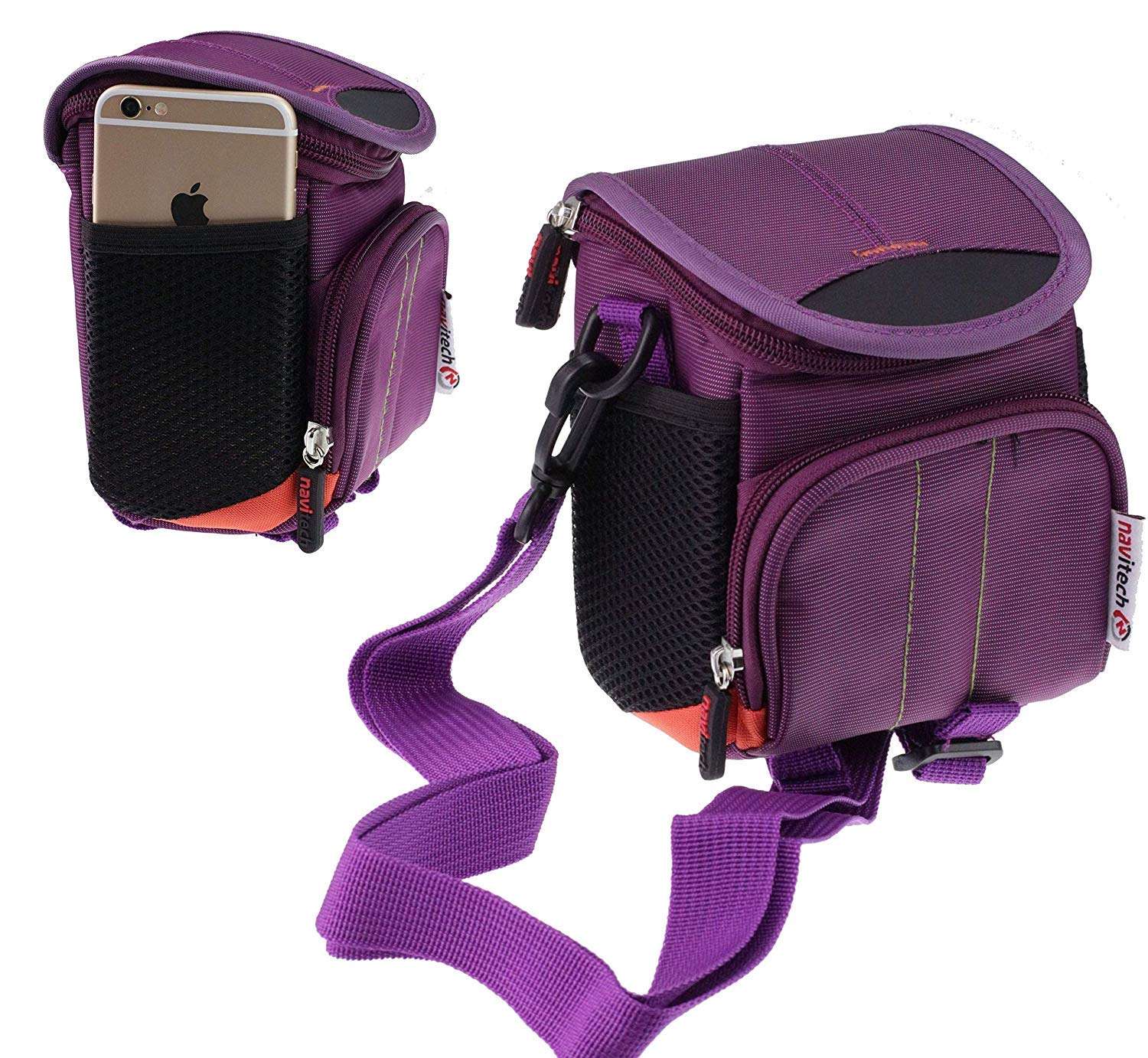 Navitech Purple Camera Shoulder Bag For Olympus Tough TG-7 Digital Camera