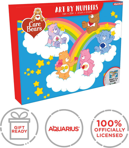 AQUARIUS Care Bears Cloud Art by Numbers - 16 x 20 inches Care Bears Themed Paint by Number for Adults & Kids - DIY Color by Number Paint Kit for Beginner - Officially Licensed