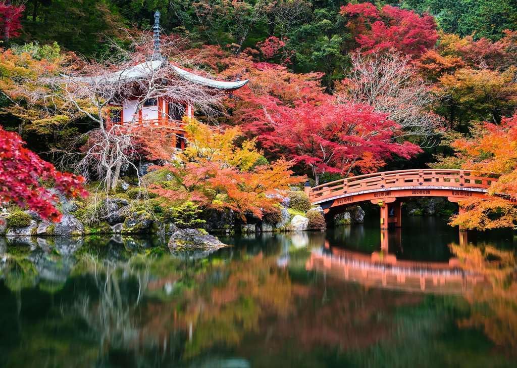 Ravensburger 12000849 - Daigo-ji, Kyoto, Japan - 1000 pieces jigsaw puzzle – Puzzle for adults and kids age 14 years up, garden puzzle