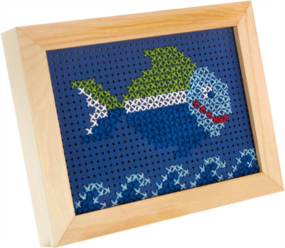 folia 23419 - Stickkarton - Set, 25 Teile, mit Stickkarton, Sticknadeln, Stickgarn und Anleitung