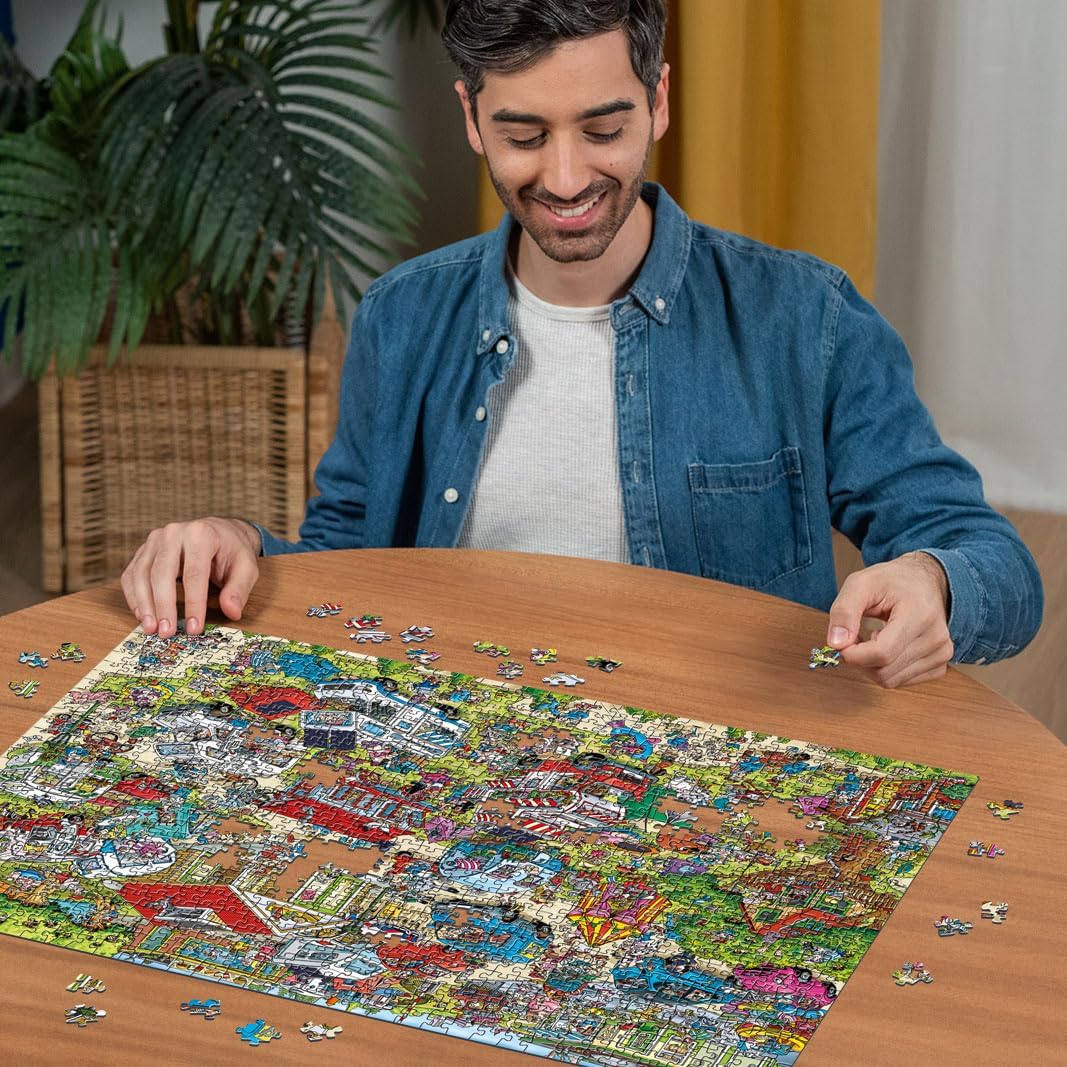 Ravensburger 12000721 - Rays Comic Series - The Campsite - 1000 pieces jigsaw puzzle – Puzzle for adults and kids age 14 years up