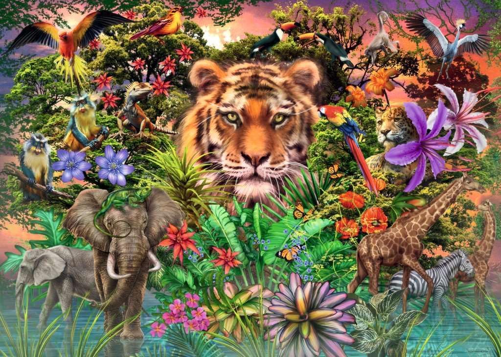 Ravensburger Puzzel 12001273 Jungle Tiger 1.000 stukjes