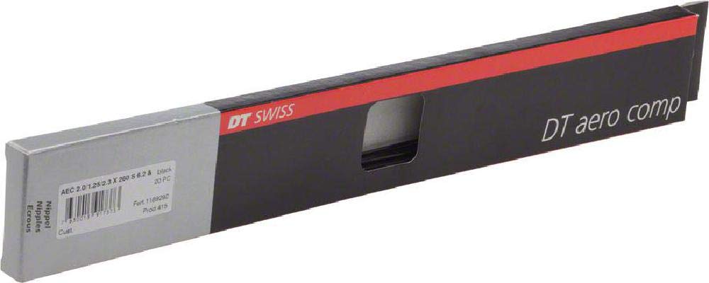 DT Swiss Aero Comp 14 / 15 / 14 g = 2 / 2.3 x 1.2 / 2 mm box 20, black 260 mm