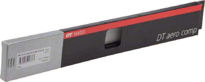 DT Swiss Aero Comp 14 / 15 / 14 g = 2 / 2.3 x 1.2 / 2 mm box 20, black 260 mm