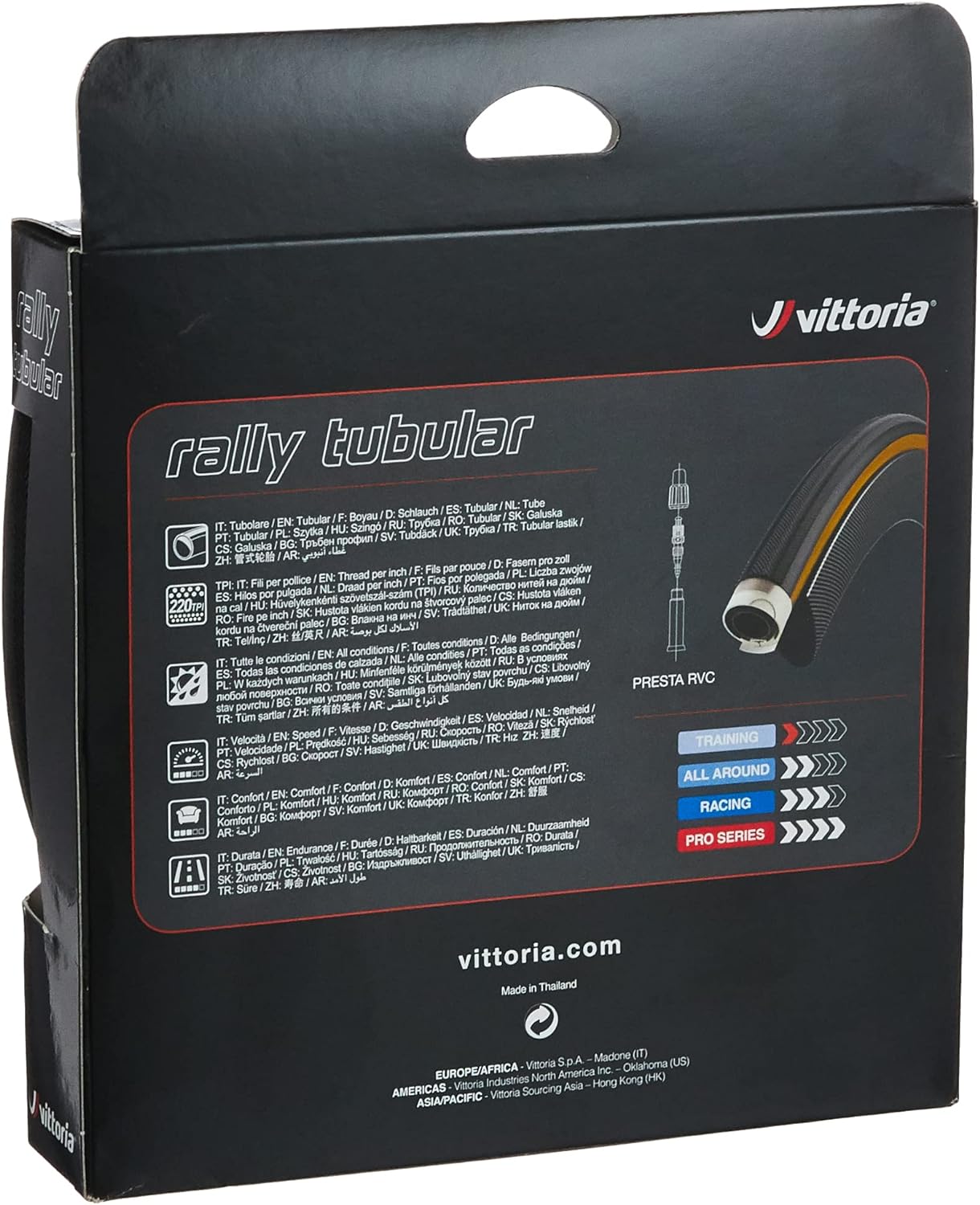 Vittoria Rally 21-28'' Black Tan RVC Tubular Tyre