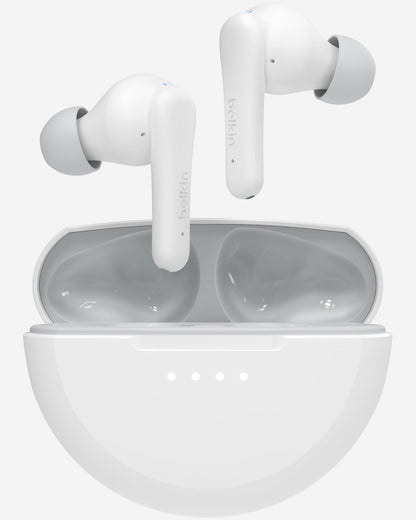 Belkin SoundForm Nano 2 Bluetooth Earbuds for Kids with Built-in Microphone, 28H Battery Life, Safe 85dB Volume, IPX5 Water Resistance - Kids Bluetooth Earbuds for iPhone,iPad,Galaxy,& More