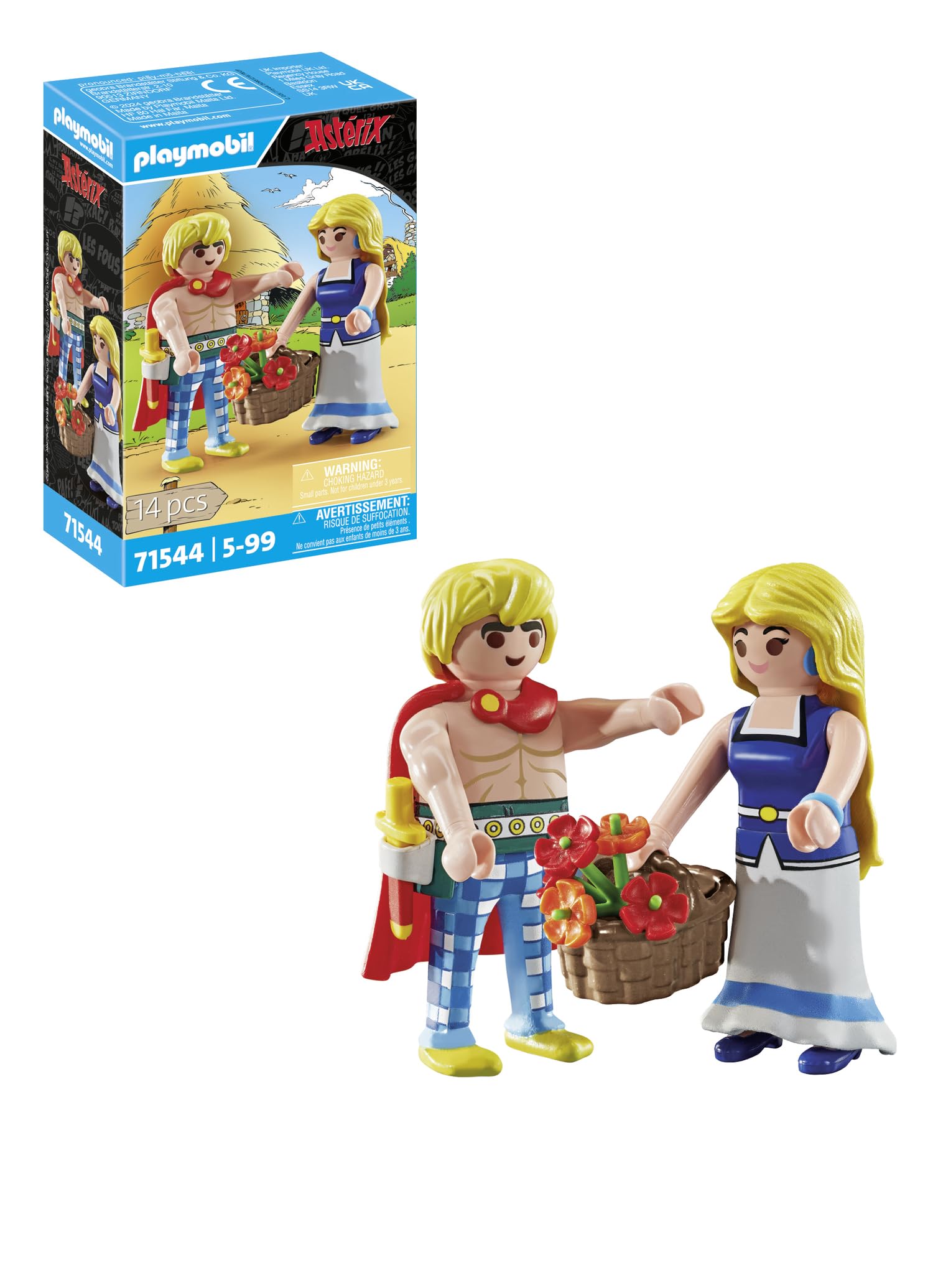 PLAYMOBIL- Astérix: Tragicómix y Falbalá Juguete, Multicolor (71544)