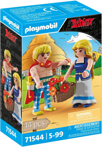 PLAYMOBIL- Astérix: Tragicómix y Falbalá Juguete, Multicolor (71544)