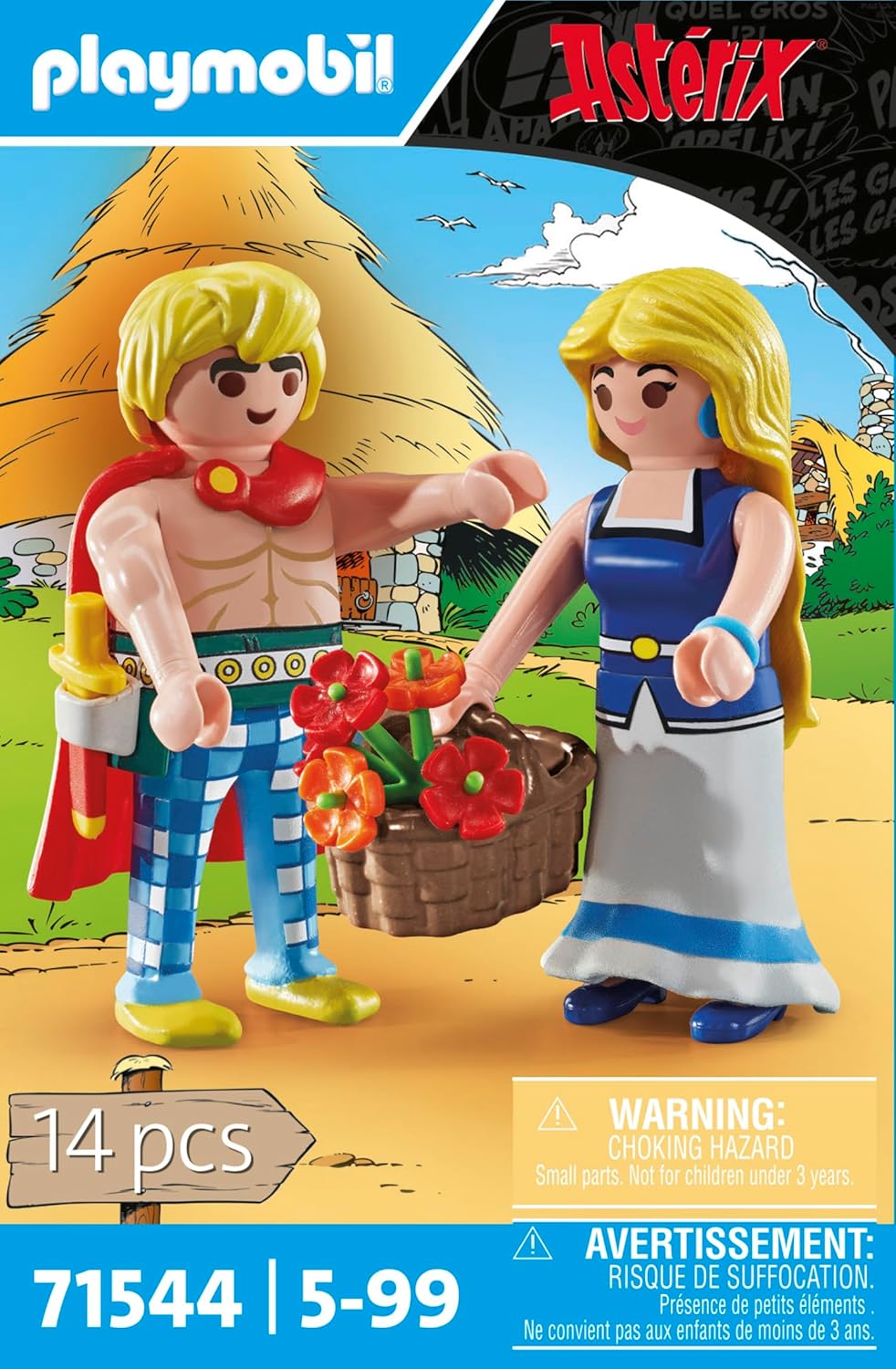 PLAYMOBIL- Astérix: Tragicómix y Falbalá Juguete, Multicolor (71544)