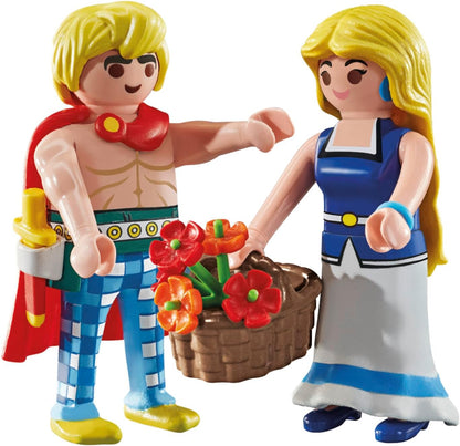 PLAYMOBIL- Astérix: Tragicómix y Falbalá Juguete, Multicolor (71544)