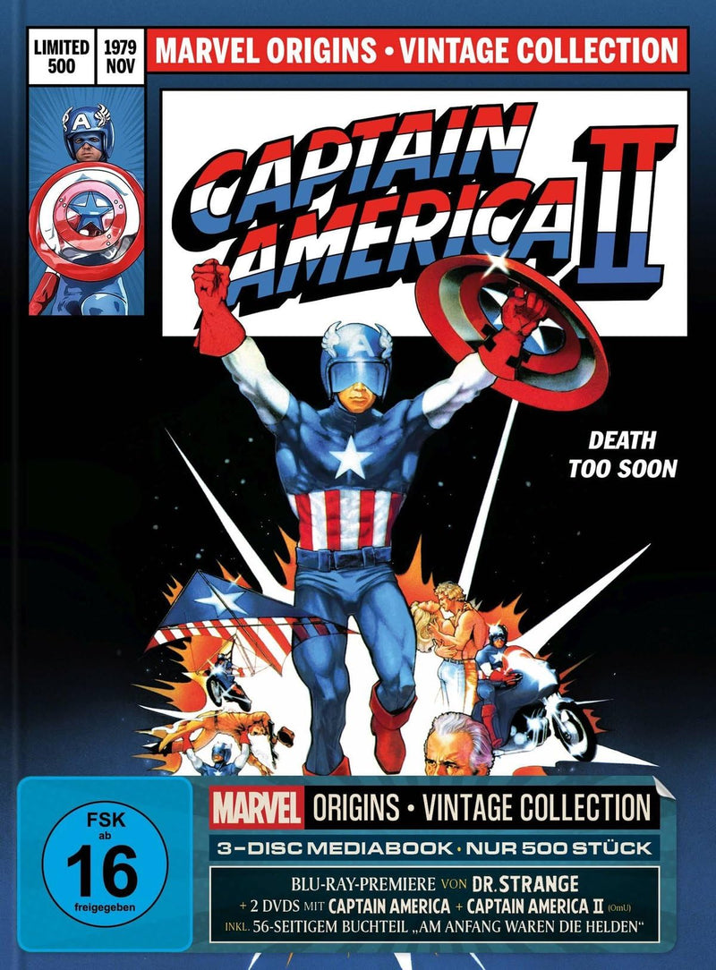 Marvel Origins | Captain America I+II + Dr. Strange - Mediabook - Cover C - Limited Edition auf 500 Stück (BD + 2x DVD)