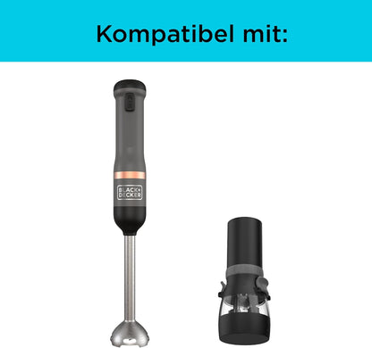 Black+Decker Kitchen Wand Spice Mill Attachment BCKM101SPFF (Can be Used with the Kitchen Wall Multifunctional Device, for Grinding Salt, Pepper, Dried Herbs & Spice Mixtures