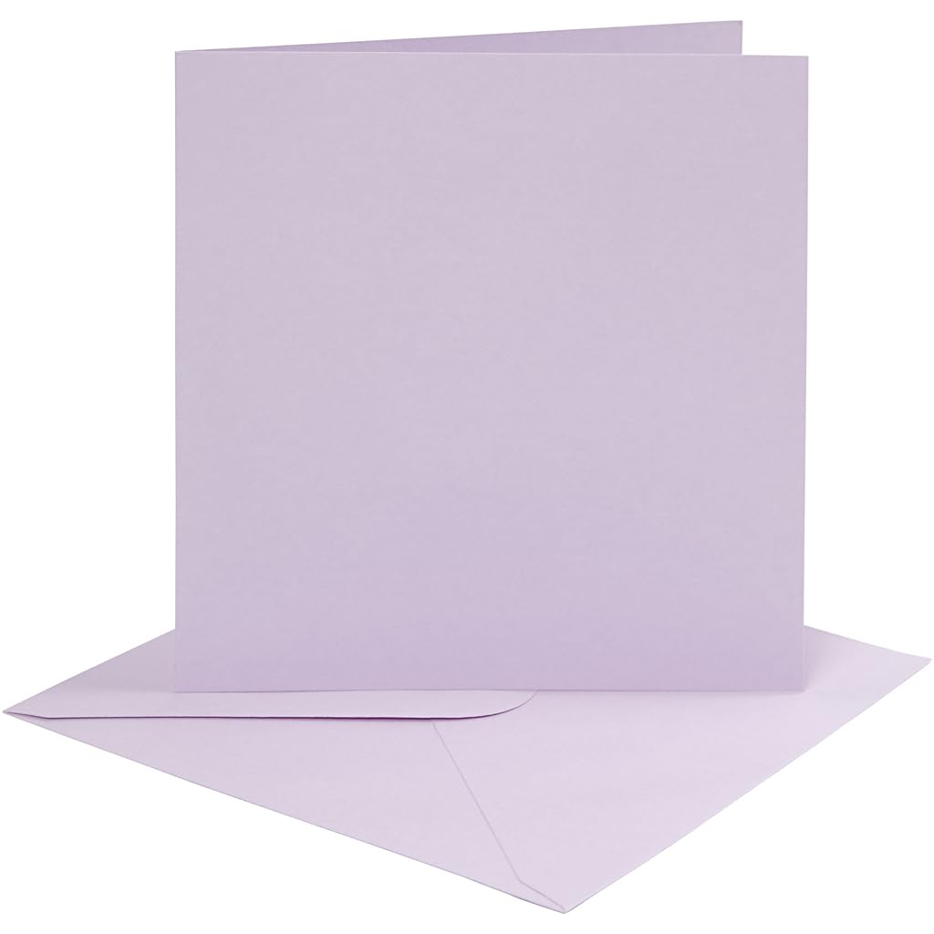 4 Lilac 6x6 Cards & Envelopes for Card Making Crafts | Card Making Blanks
