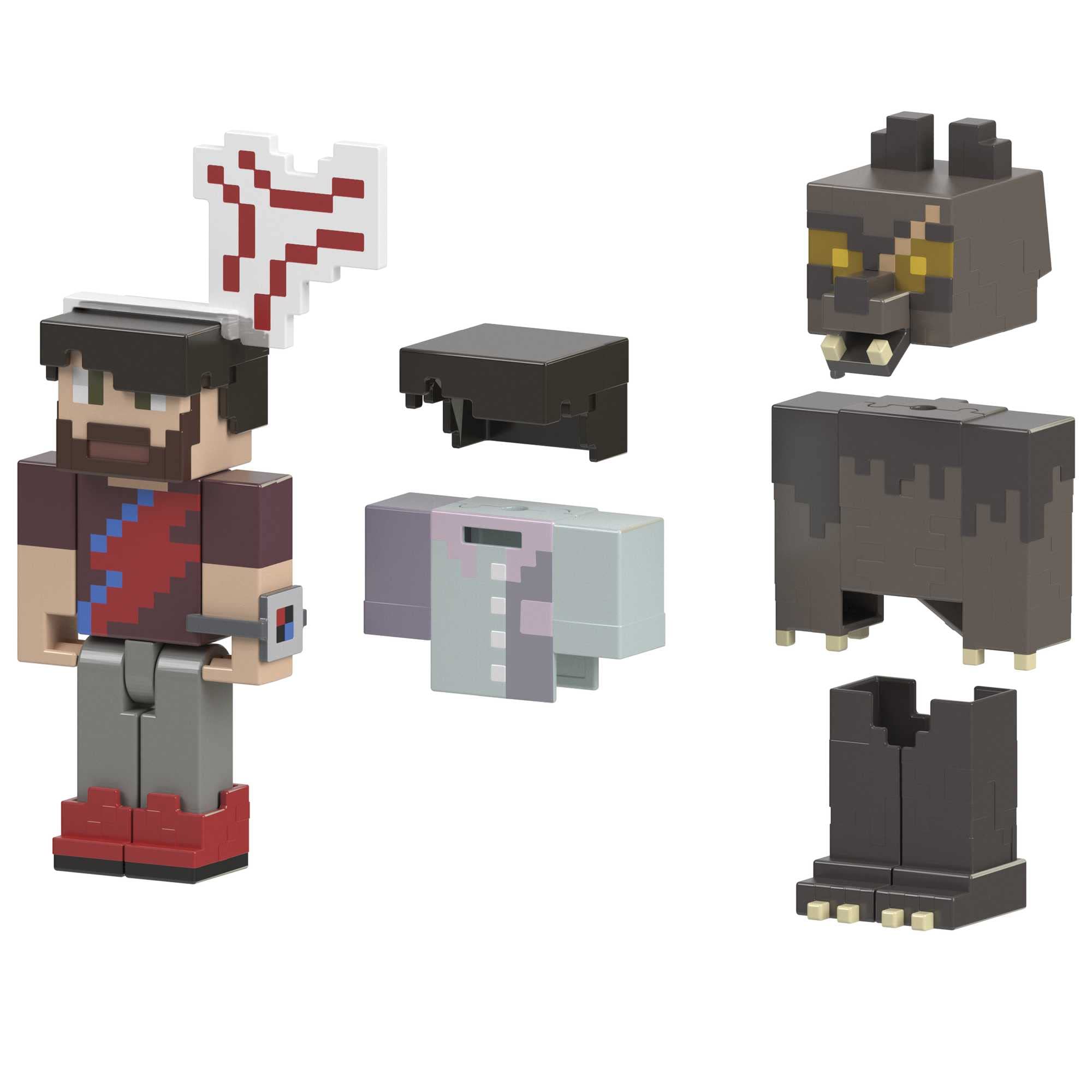 Mattel Minecraft Creator Series Rugarou y Vena de la ira Pack 2 figuras de acción con accesorios, juguete +6 años (HNW10
