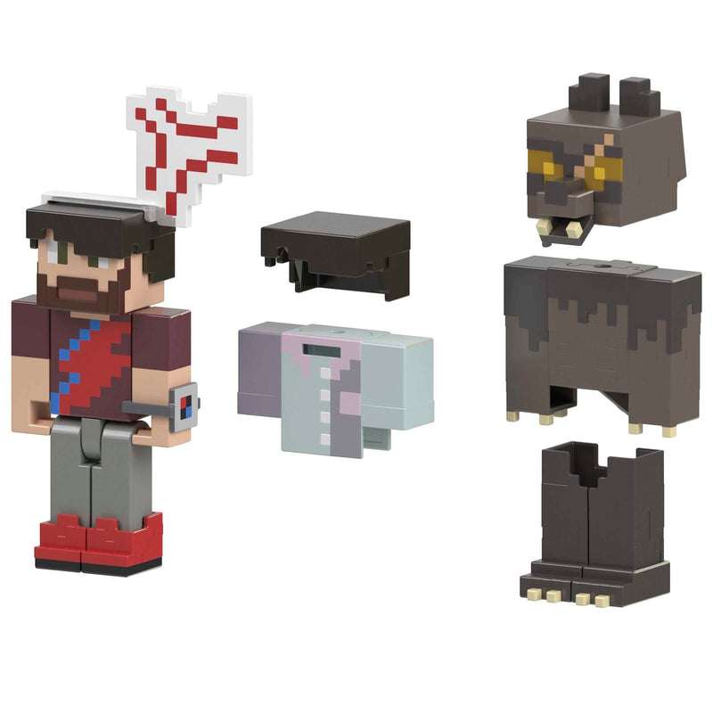 Mattel Minecraft Creator Series Rugarou y Vena de la ira Pack 2 figuras de acción con accesorios, juguete +6 años (HNW10
