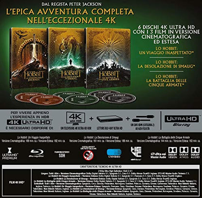 Lo Hobbit Trilogy Steelbook (4K Ultra-HD) (6 Blu-Ray)