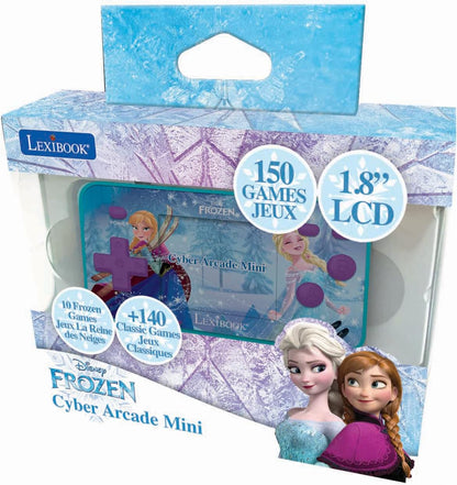 Lexibook Frozen Arcade Pocket Portable Gaming Console, 150 Games, LCD, Battery Operated, Purple / Blue, JL1895FZ