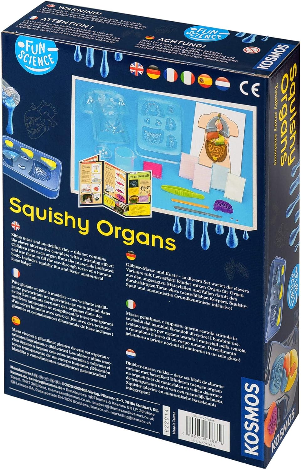 Kosmos 616816 Fun Science - Squishy Organs, Glibber-Organe, Anatomie spielerisch erleben Experimentier Set für Kinder mit mehrsprachiger Anleitung (DE, EN, FR, IT, ES, NL