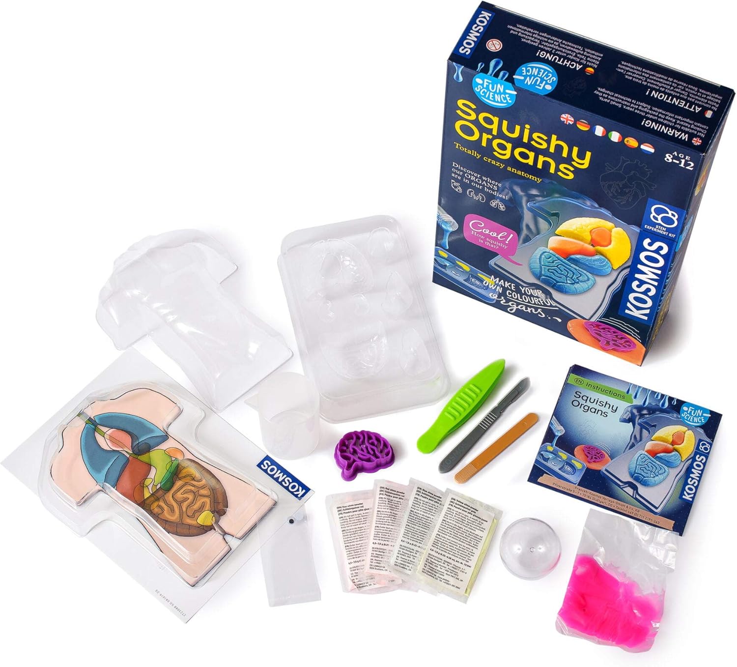 Kosmos 616816 Fun Science - Squishy Organs, Glibber-Organe, Anatomie spielerisch erleben Experimentier Set für Kinder mit mehrsprachiger Anleitung (DE, EN, FR, IT, ES, NL