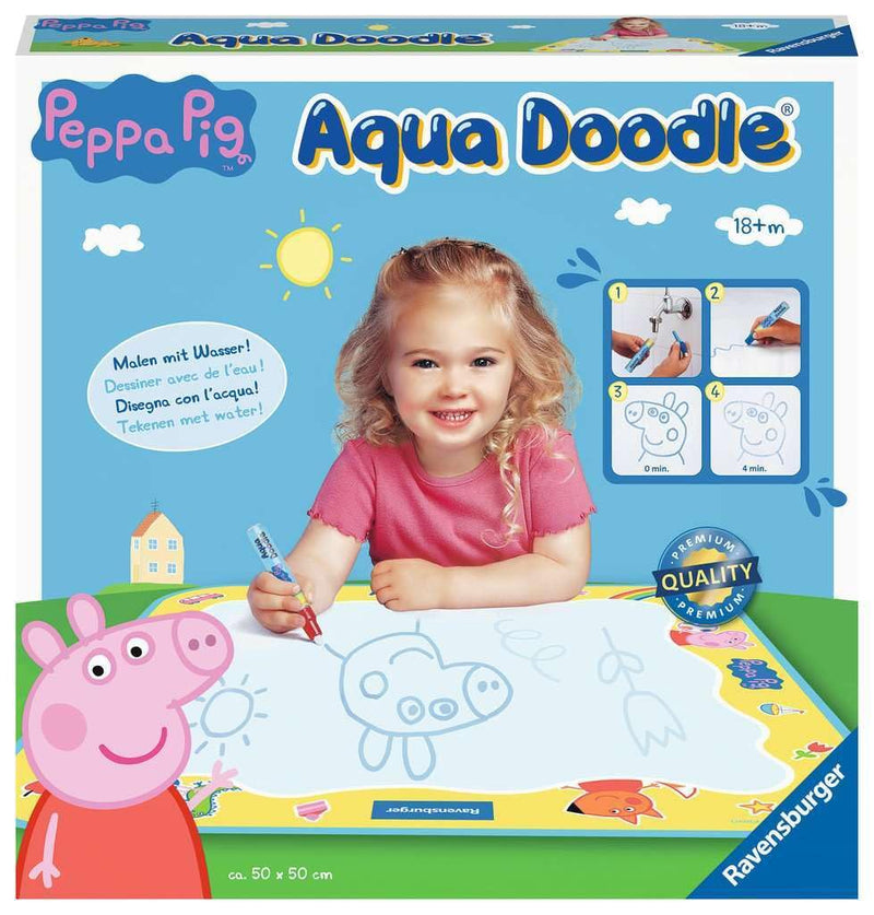 Ravensburger ministeps 4195 Aqua Doodle Peppa Pig - Erstes Malen für Kinder ab 18 Monate, Malset für fleckenfreien Malspaß mit Wasser, mit Matte&Stift