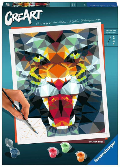 Ravensburger CreArt 23514 Painting by Numbers Polygon Tiger from 12 Years