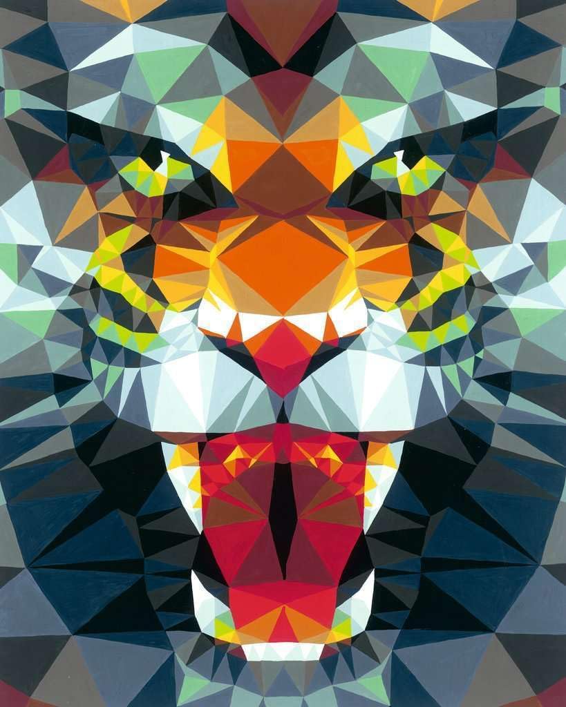 Ravensburger CreArt 23514 Painting by Numbers Polygon Tiger from 12 Years