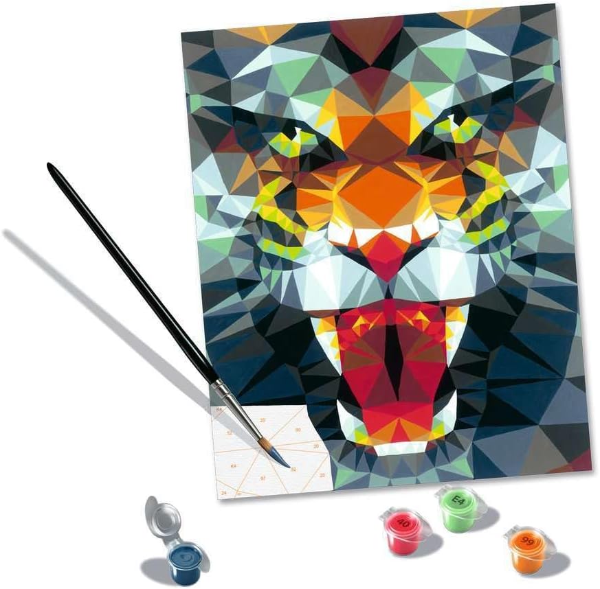Ravensburger CreArt 23514 Painting by Numbers Polygon Tiger from 12 Years