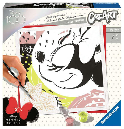 Ravensburger Paint by Numbers 23574 23574-Timeless Minnie (D100) D/F/I/EN/E/PT Anniversary Edition
