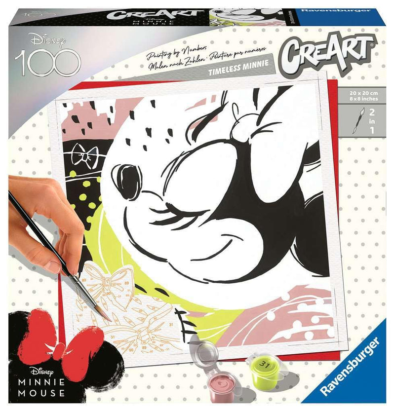 Ravensburger Paint by Numbers 23574 23574-Timeless Minnie (D100) D/F/I/EN/E/PT Anniversary Edition