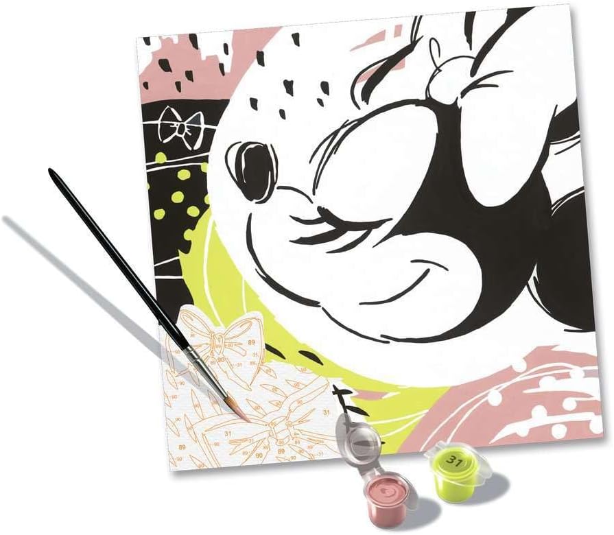 Ravensburger Paint by Numbers 23574 23574-Timeless Minnie (D100) D/F/I/EN/E/PT Anniversary Edition
