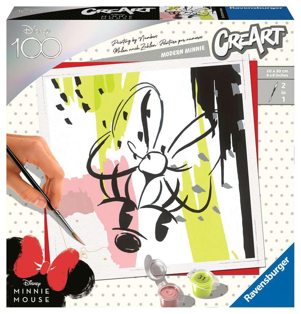 Ravensburger CreArt 23576 Paint by Numbers Modern Minnie from 12 Years Anniversary Edition