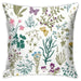 DJNGN Pillowcase Blumenkräuter Wildblumen Botanischer Kissenbezug, doppelseitiger Druck, versteckter Reißverschluss-Kissenbezug, 18x18 Zoll schöner Kissenbezug mit bedrucktem Muster