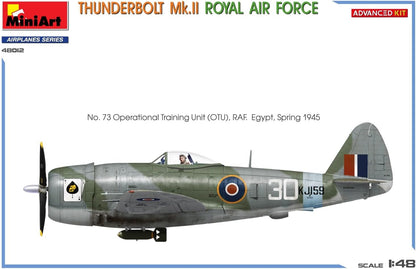 MiniArt 48012 1:48 Thunderbolt Mk. II ADV. Kit – riproduzione fedele all'originale, modellismo, kit di costruzione in plastica, fai da te, hobby, incollaggio, modellismo, assemblaggio, non verniciato