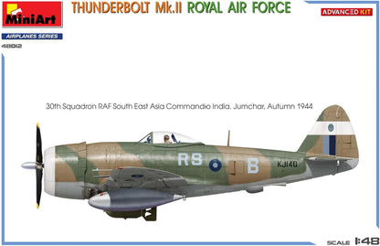 MiniArt 48012 1:48 Thunderbolt Mk. II ADV. Kit – riproduzione fedele all'originale, modellismo, kit di costruzione in plastica, fai da te, hobby, incollaggio, modellismo, assemblaggio, non verniciato