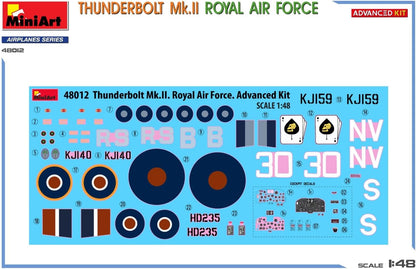 Miniart 1:48 - Thunderbolt Mk. II Royal Air Force, (Advanced