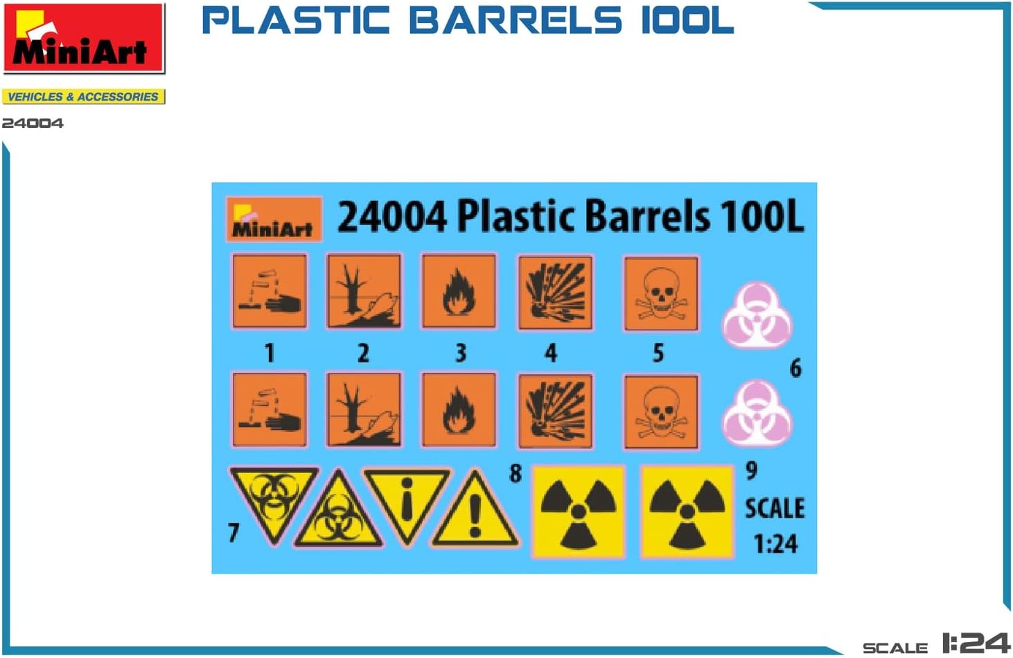 Miniart 1:24 - Plastic Barrels 100L