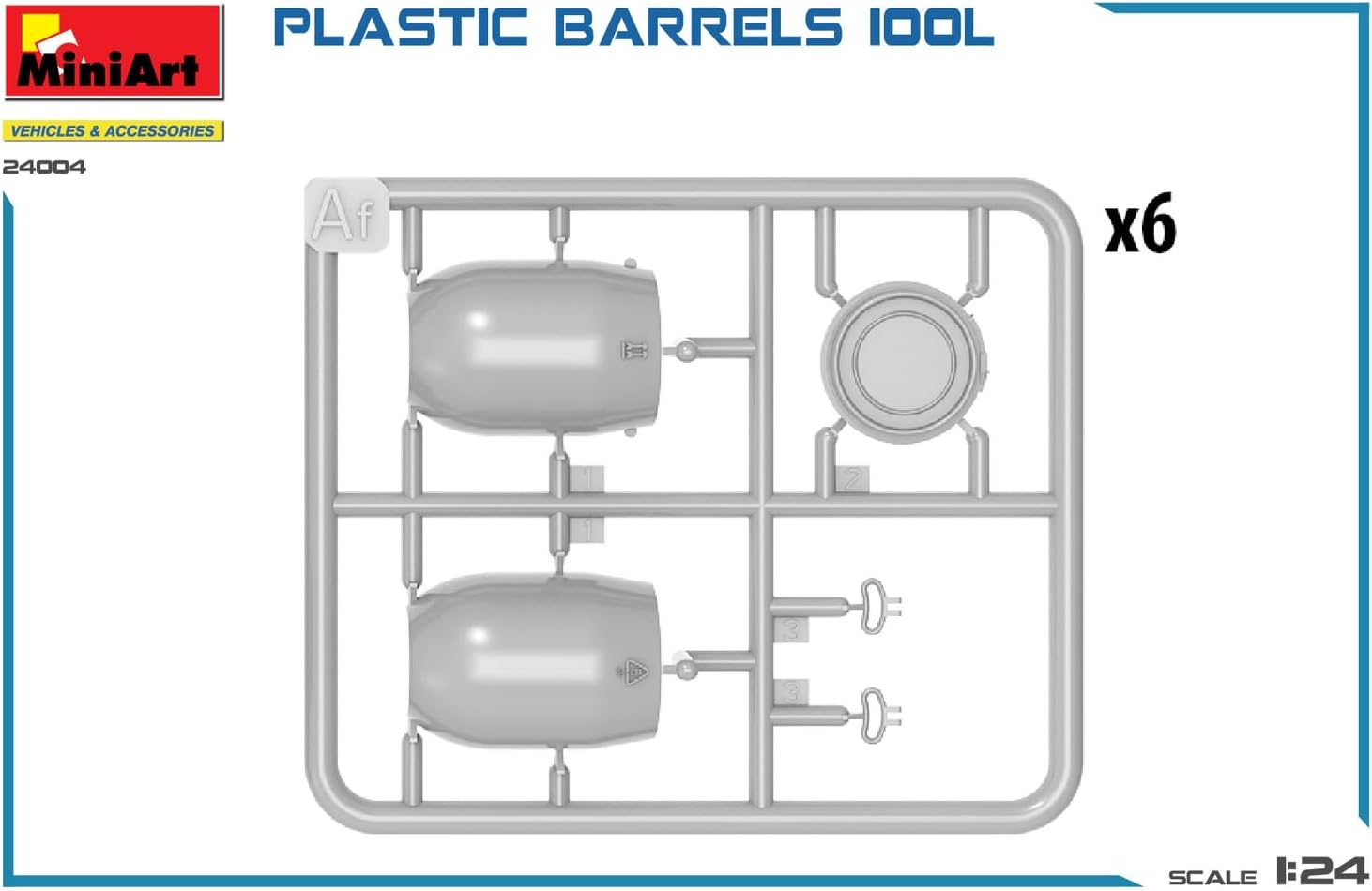 Miniart 1:24 - Plastic Barrels 100L