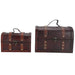 Belissy Vintage Storage Cases Boxes Wooden Storage Boxes, 2Pcs Wooden Storage Box Classical Vintage Photography Props Jewelry Treasure Case