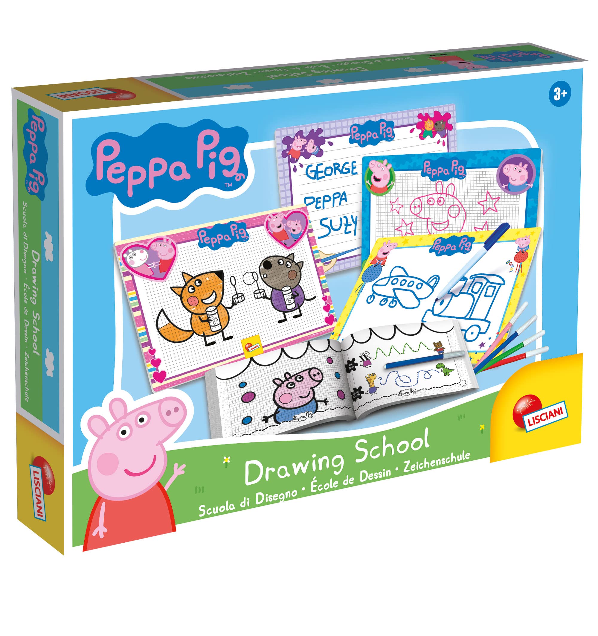 Liscianigiochi 92215 Peppa Pig Zeichenschule, Nicht Zutreffend