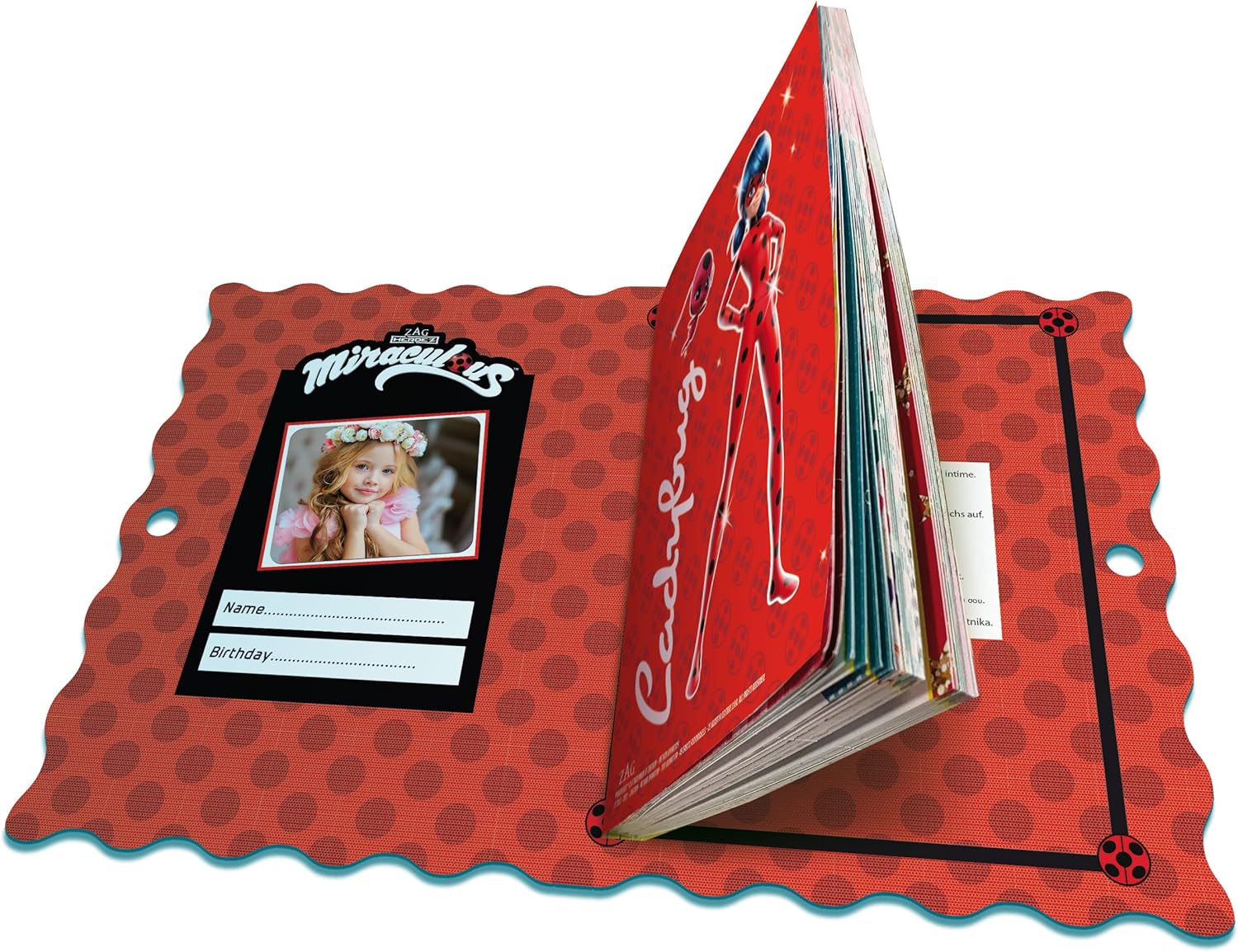 Lisciani - MIRACULOUS Ladybug - Mi Diario Secreto - Diario Personalizable con Candado - Manualidades a partir de 4 años - Incluye Rotuladores, Pegatinas y Accesorios - Fabricado en Italia