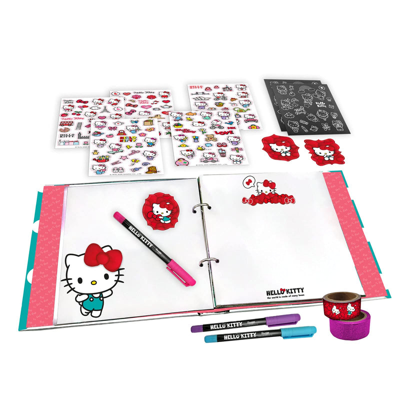 Hello Kitty - Luxe schrijfset stickeralbum pennen en tape